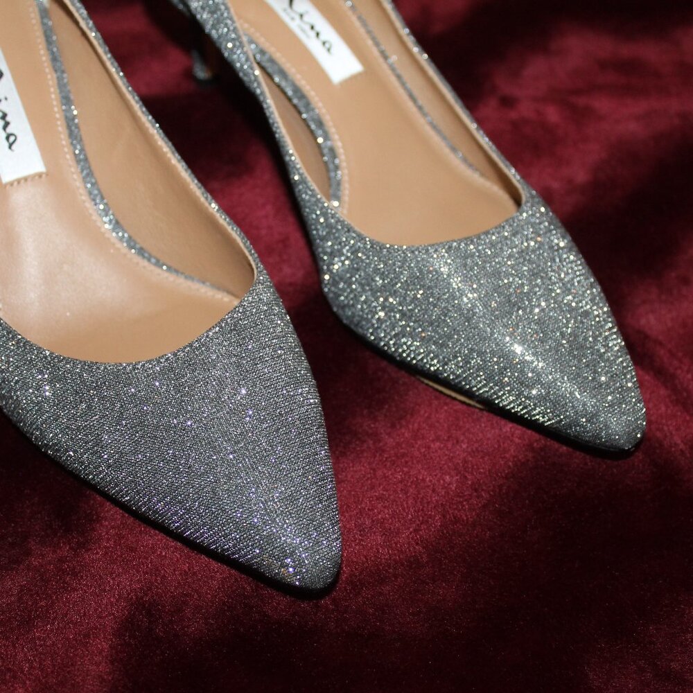 Nina sparkly silver heels - Picture 2 of 7